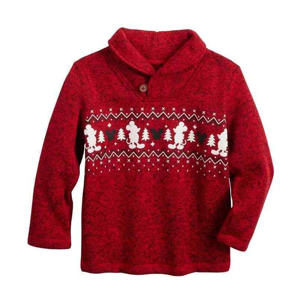 Disney Mickey Mouse Shawl Collar Sweater Fleece Toddler 5T